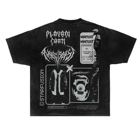 NARCISSIST -PLAYBOY CARTI  OVERSIZED  ACID WASH TSHIRT