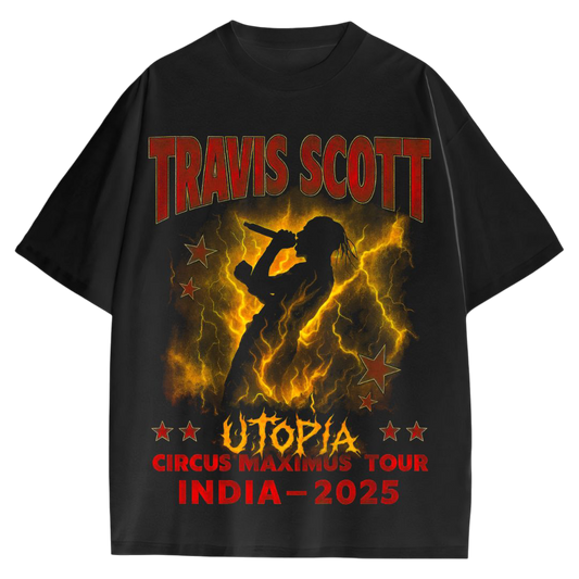 CIRCUS MAXIMUS INDIA 2025 - TRAVIS SCOTT OVERSIZED TSHIRT