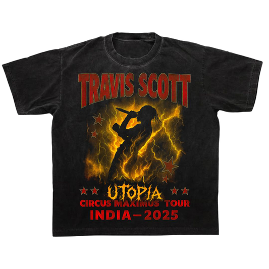 CIRCUS MAXIMUS V2 - TRAVIS SCOTT OVERSIZED ACID WASH TSHIRT