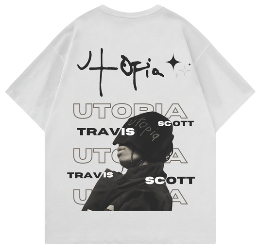 UTOPIA white - TRAVIS SCOTT OVERSIZED TSHIRT